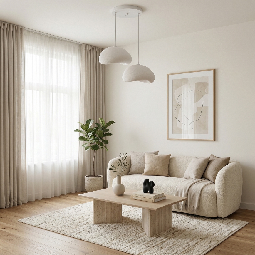 Brilagi - WABI SABI kábeles csillár 2xE27/40W/230V Ø 60 cm fehér