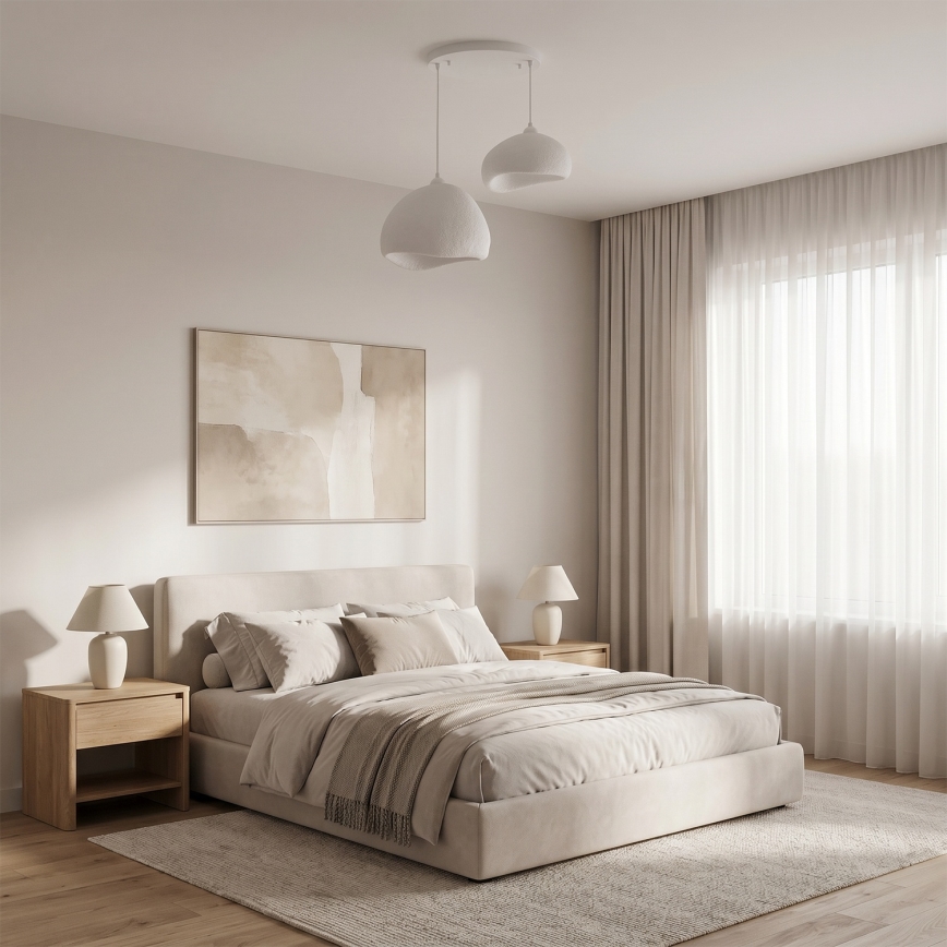 Brilagi - WABI SABI kábeles csillár 2xE27/40W/230V, Ø 70 cm, fehér
