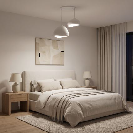Brilagi - WABI SABI kábeles csillár 2xE27/40W/230V, Ø 70 cm, fehér