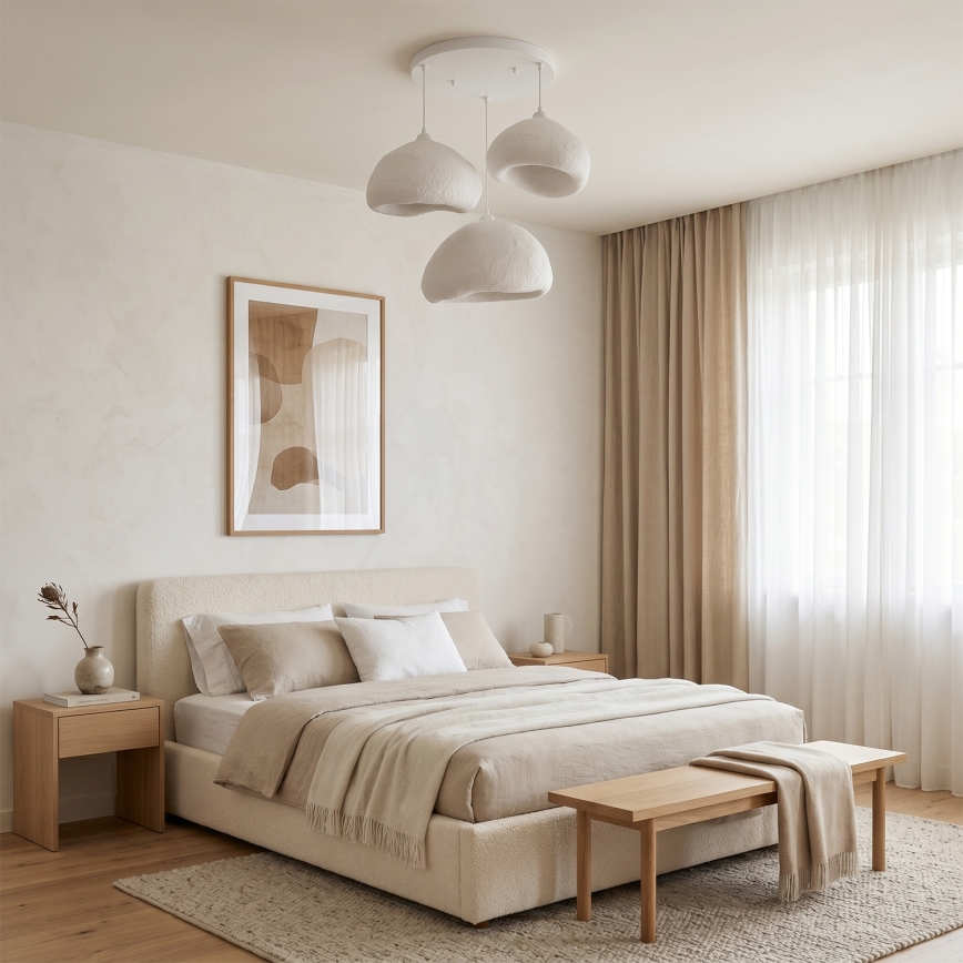 Brilagi - WABI SABI kábeles csillár 3xE27/40W/230V átm. 82 cm fehér