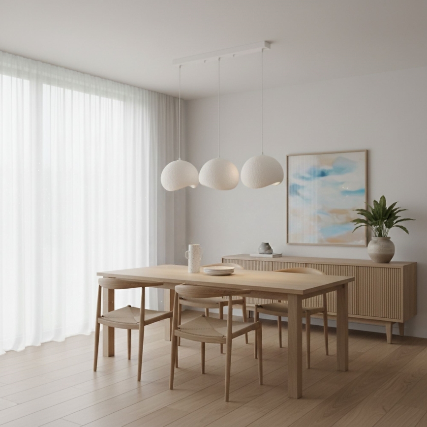 Brilagi - WABI SABI kábeles csillár 3xE27/40W/230V, fehér