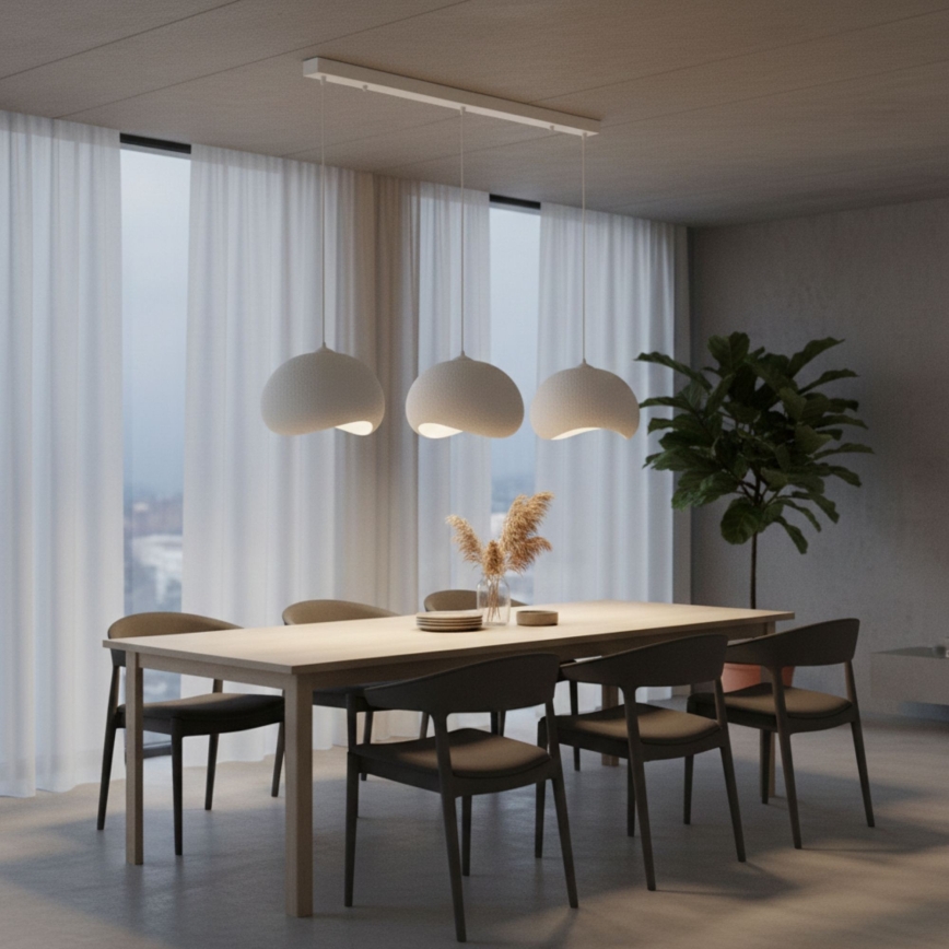 Brilagi - WABI SABI kábeles csillár 3xE27/40W/230V, fehér