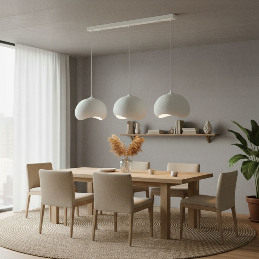 Brilagi - WABI SABI kábeles csillár 3xE27/40W/230V, fehér