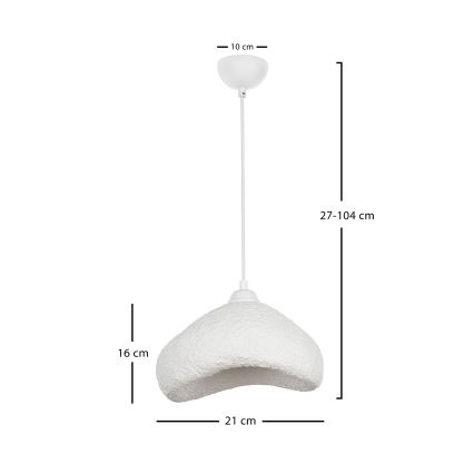 Brilagi - WABI SABI kábeles függőlámpa, 1xE27/40W/230V, Ø 30 cm, fehér