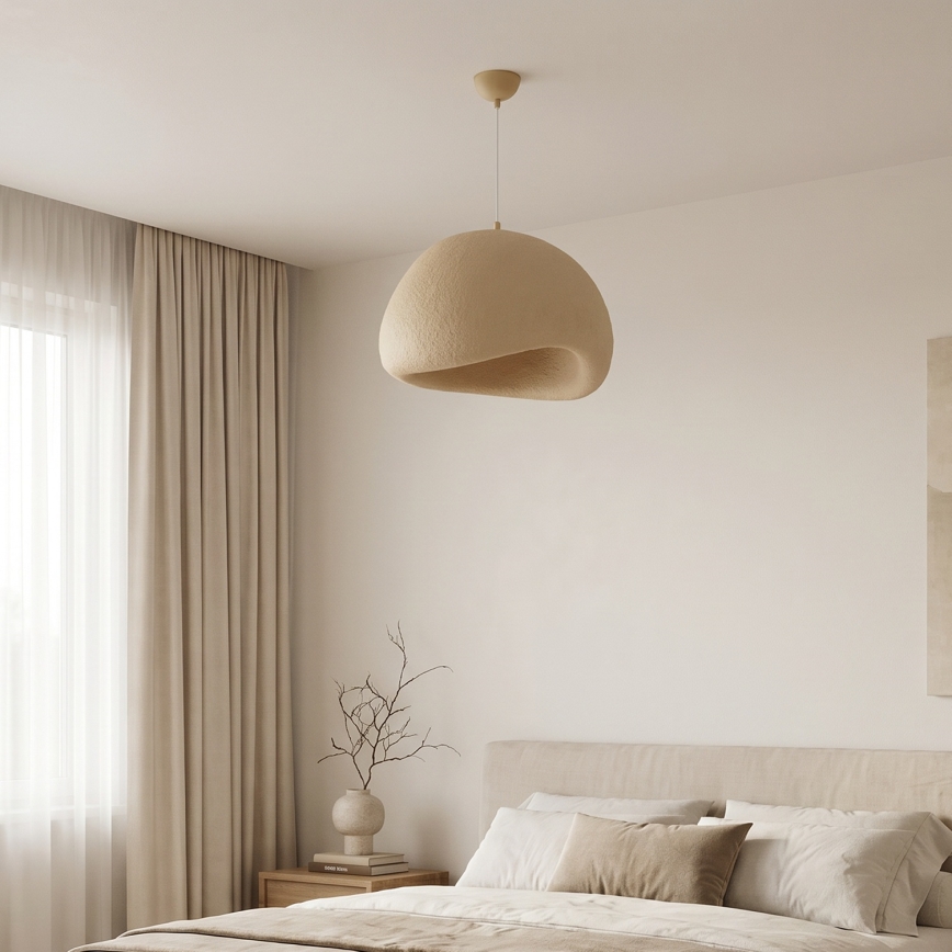 Brilagi - WABI SABI zsinóros csillár 1xE27/40W/230V, átm. 50 cm, bézs