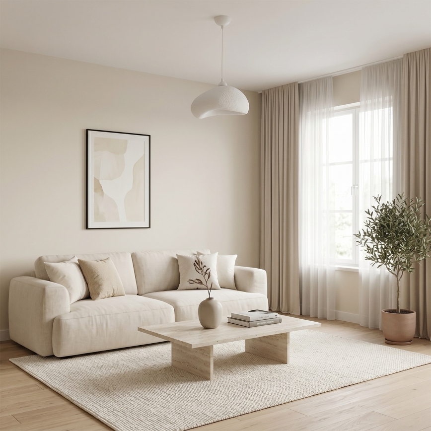 Brilagi - WABI SABI zsinóros függőlámpa 1xE27/40W/230V, átmérő 32 cm, fehér