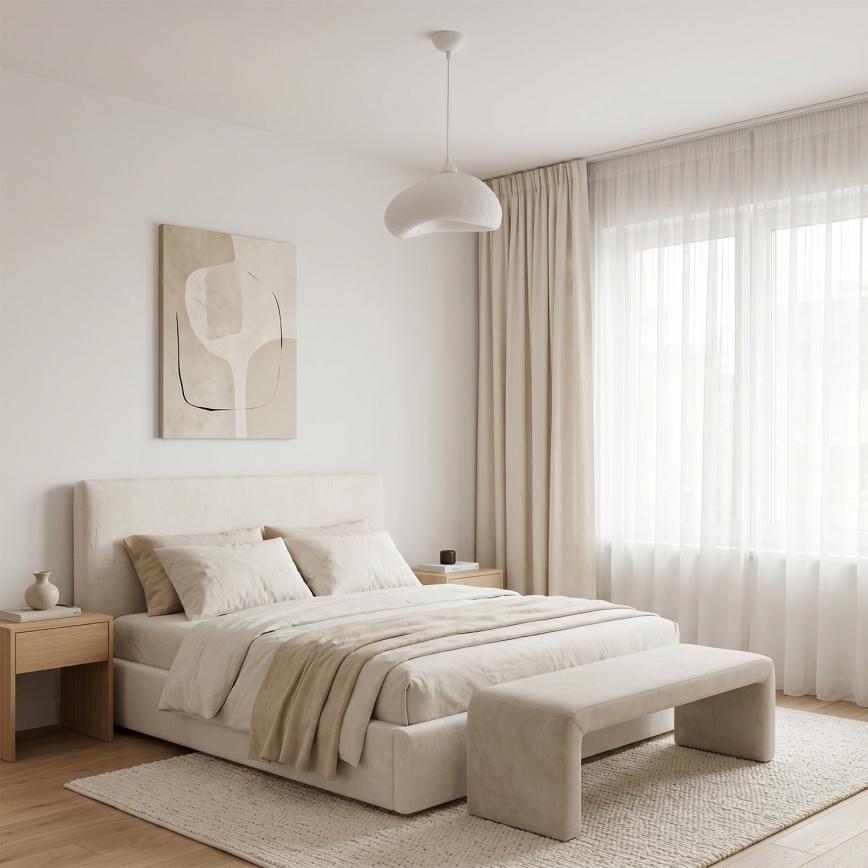 Brilagi - WABI SABI zsinóros függőlámpa 1xE27/40W/230V, átmérő 32 cm, fehér