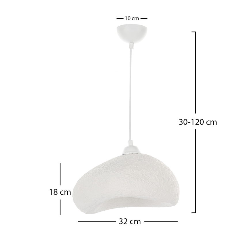 Brilagi - WABI SABI zsinóros függőlámpa 1xE27/40W/230V, átmérő 32 cm, fehér