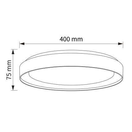 Brilagi - LED dimmelhető mennyezeti lámpa WALDO LED/48W/230V 3000-6500K átm. 40 cm fekete/arany + távirányító