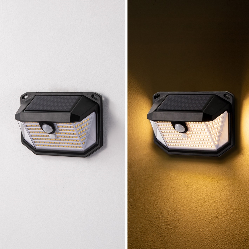Brilagi - LED napelemes fali lámpa mozgás- és alkonyatérzékelővel WALLIE LED/4W/5,5V 1200 mAh 3000K IP65