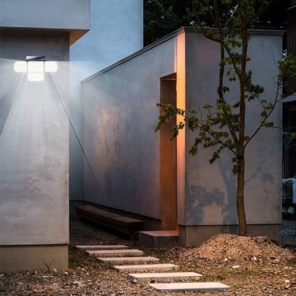 Brilagi - LED napelemes fali lámpa mozgás- és alkonyatérzékelővel WALLIE LED/5W/5,5V 2400 mAh IP65