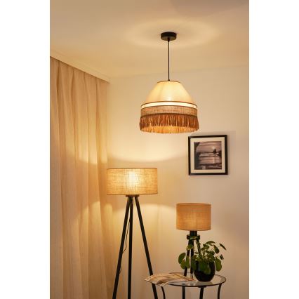 Brilagi - Mennyezeti lámpa WINNETOU AVIGNION 1xE27/15W/230V átm. 35 cm barna/krém