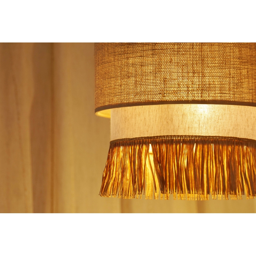 Brilagi - Mennyezeti lámpa WINNETOU BOHO kábellel 1xE27/15W/230V átm. 25 cm barna/krém