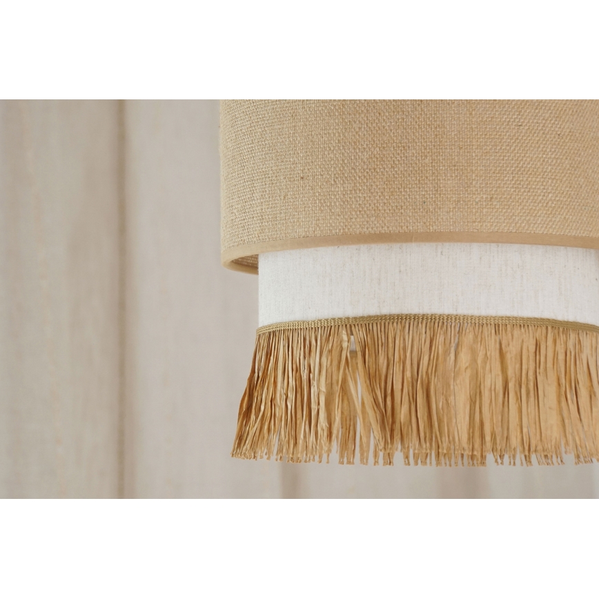 Brilagi - Mennyezeti lámpa WINNETOU BOHO kábellel 1xE27/15W/230V átm. 25 cm barna/krém