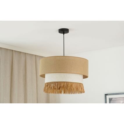 Brilagi - Mennyezeti lámpa WINNETOU BOHO kábellel 1xE27/15W/230V átm. 45 cm barna/krém