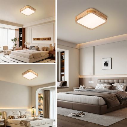 Brilagi - LED mennyezeti lámpatest WOODLINE SQUARE LED/32W/230V 3000/4000/6000K tölgy 30x30 cm