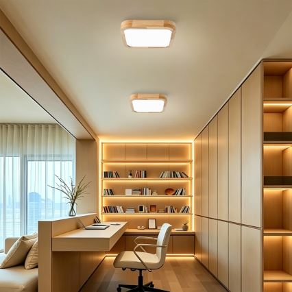 Brilagi - LED mennyezeti lámpatest WOODLINE SQUARE LED/32W/230V 3000/4000/6000K tölgy 30x30 cm