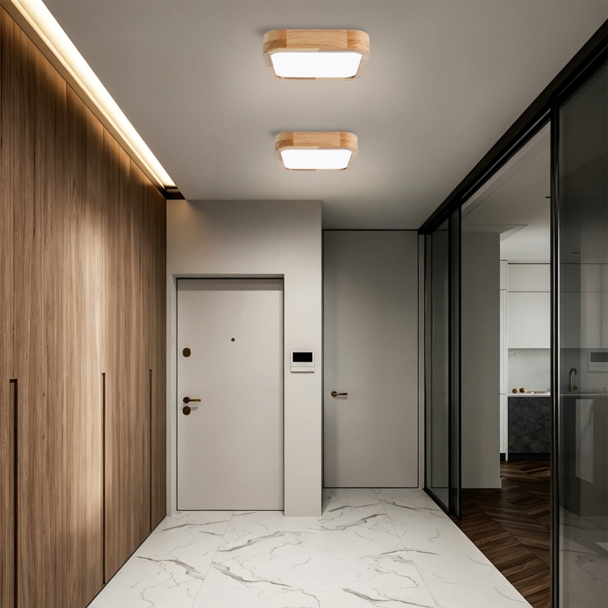 Brilagi - LED mennyezeti lámpatest WOODLINE SQUARE LED/32W/230V 3000/4000/6000K tölgy 30x30 cm