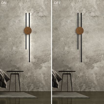 Brilagi - LED Fali lámpa WOODY COLLINE LED/15W/230V 80 cm tölgy dió