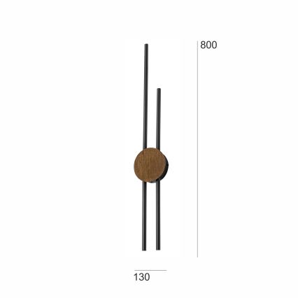 Brilagi - LED Fali lámpa WOODY COLLINE LED/15W/230V 80 cm tölgy dió