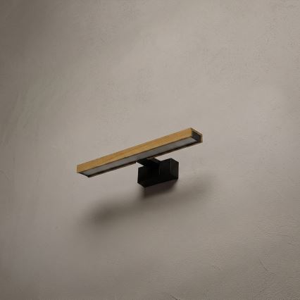 Brilagi - LED fürdőszobai tükörvilágítás 3 az 1-ben WOODY MIRROR LED/8W/230V IP44 fekete/tölgy