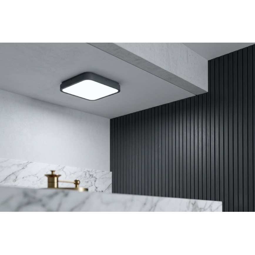 BRILAGI - ZENNA LED fürdőszobai mennyezeti lámpa LED/24W/230V 34,5x34,5 cm IP44 antracit