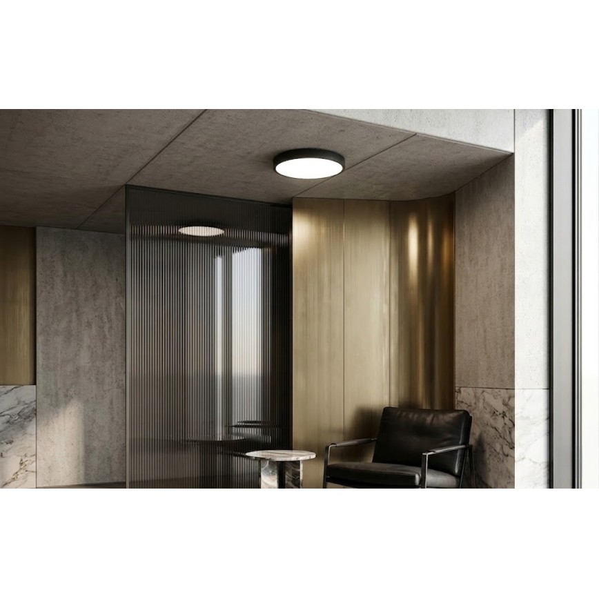 BRILAGI - ZENNA LED fürdőszobai mennyezeti lámpatest érzékelővel, 24 W, 230 V, Ø 35 cm, IP44, fekete