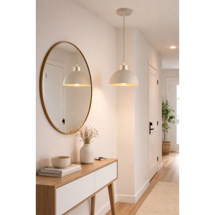 Brilagi - Zsinóros csillár MOON 1xE27/60W/230V Ø 18 cm bézs/arany