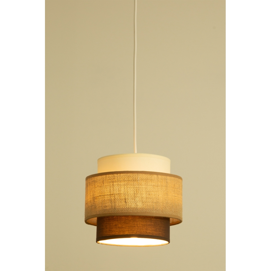 Brilagi - Zsinóros csillár RESNA 3xE27/60W/230V átm. 45 cm bézs/fekete
