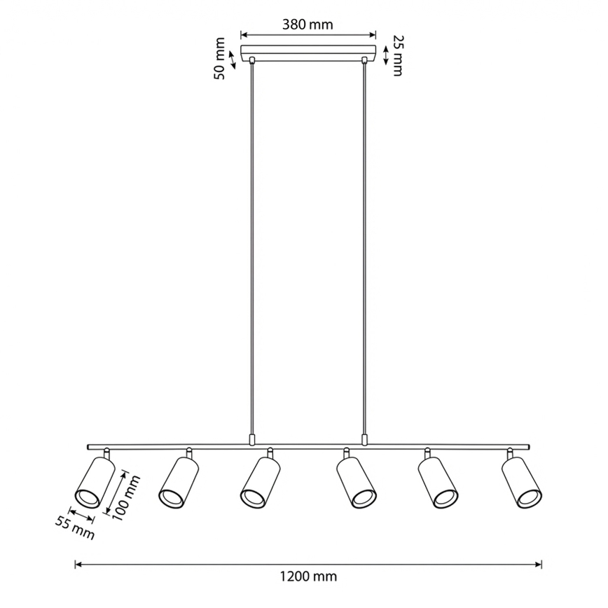 Brilagi - Zsinóros csillár SELE 6xGU10/30W/230V bézs