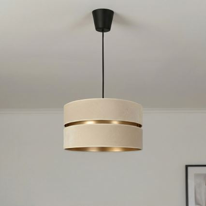 Brilagi - Zsinóros függeszték DUO-DUO 1xE27/60W/230V Ø 40 cm krémszínű/arany