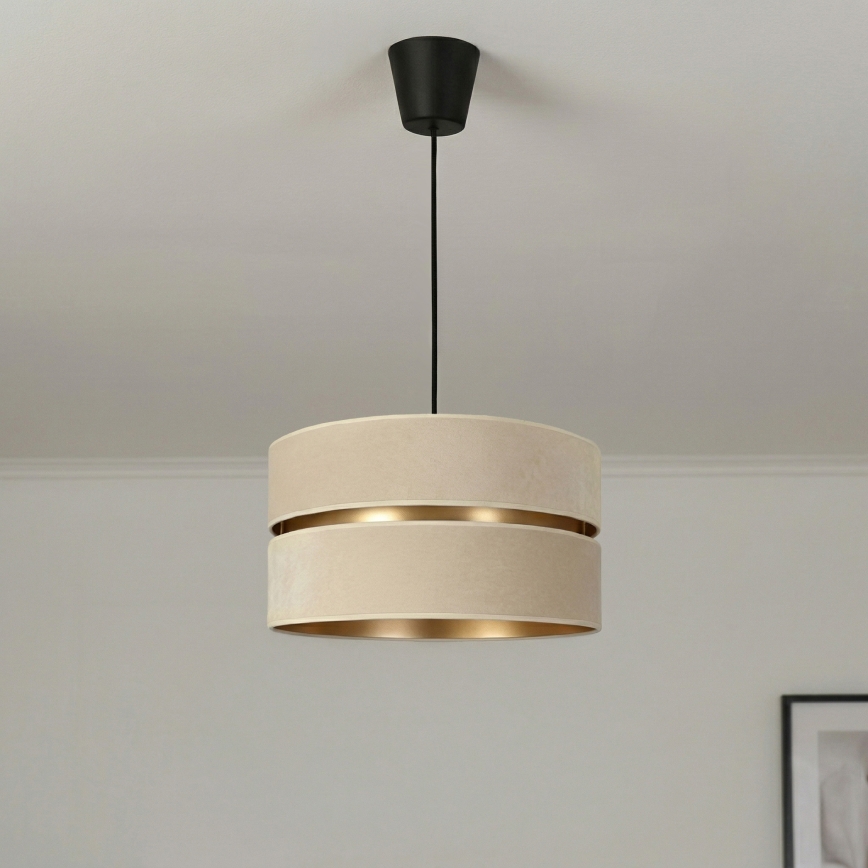Brilagi - Zsinóros függeszték DUO-DUO 1xE27/60W/230V Ø 40 cm krémszínű/arany