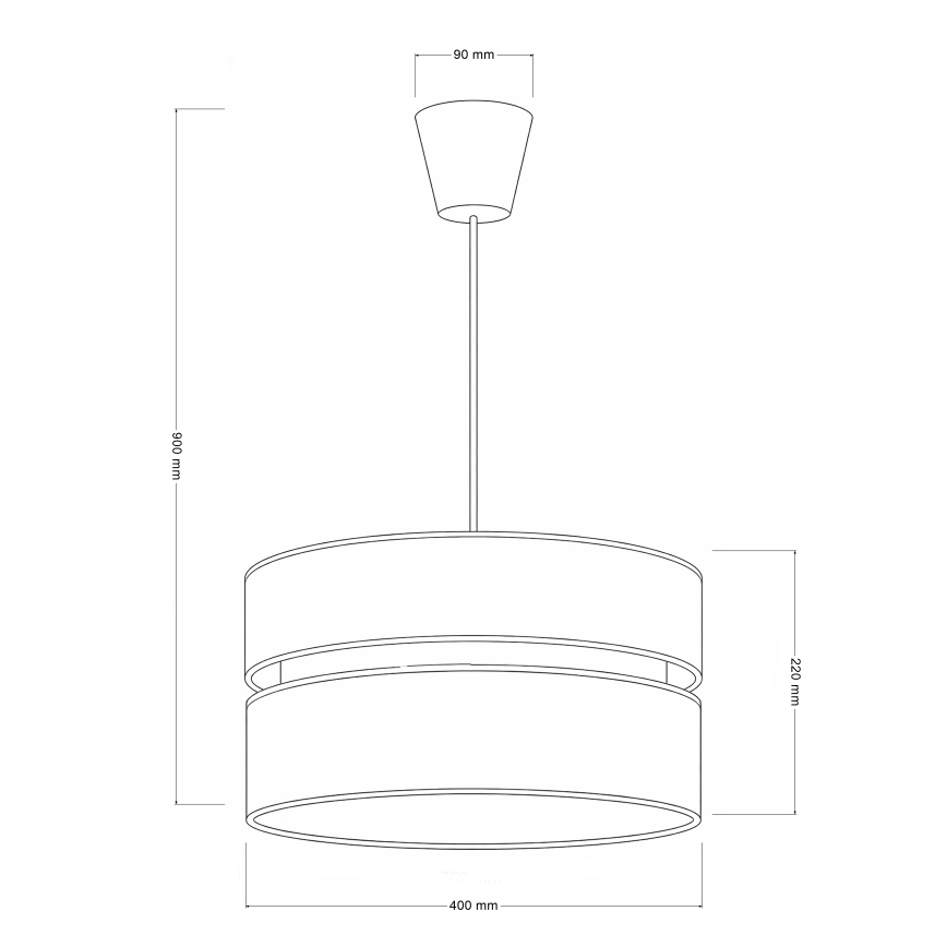 Brilagi - Zsinóros függeszték DUO-DUO 1xE27/60W/230V Ø 40 cm krémszínű/arany