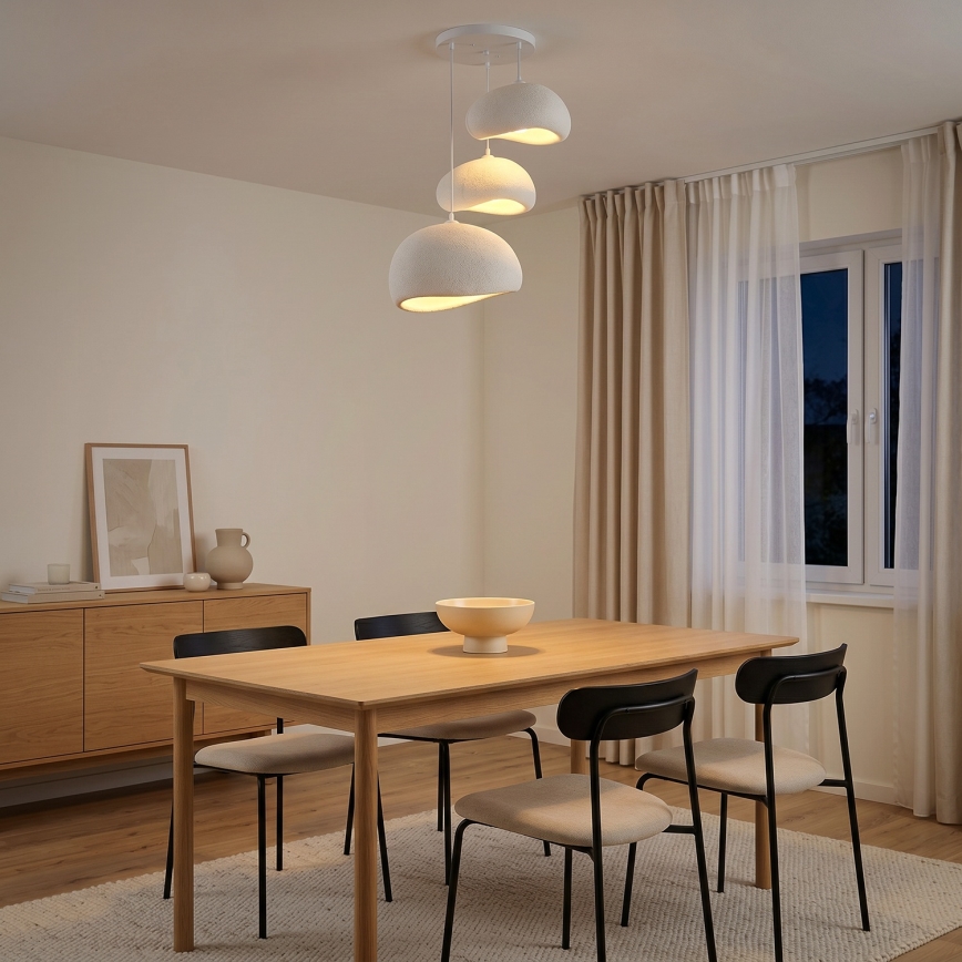 Brilagi - Zsinóros függeszték WABI SABI 3xE27/40W/230V Ø 76 cm fehér