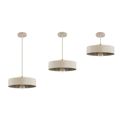 Brilagi - Zsinóros függőlámpa SPRING 1xE27/60W/230V átm. 30 cm bézs/arany
