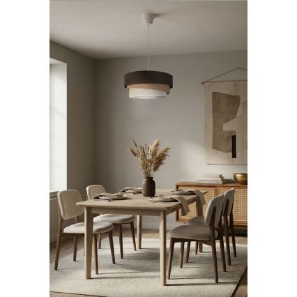 Brilagi - Zsinóros függőlámpa TRIO 1xE27/60W/230V átm. 40 cm barna/bézs/fehér