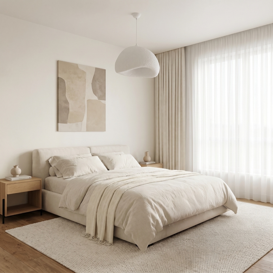 Brilagi - Zsinóros függőlámpa WABI SABI 1xE27/40W/230V, átmérő 50 cm, fehér