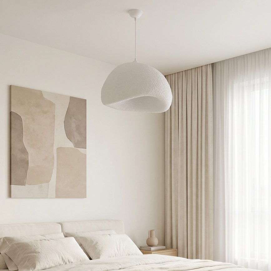 Brilagi - Zsinóros függőlámpa WABI SABI 1xE27/40W/230V, átmérő 50 cm, fehér