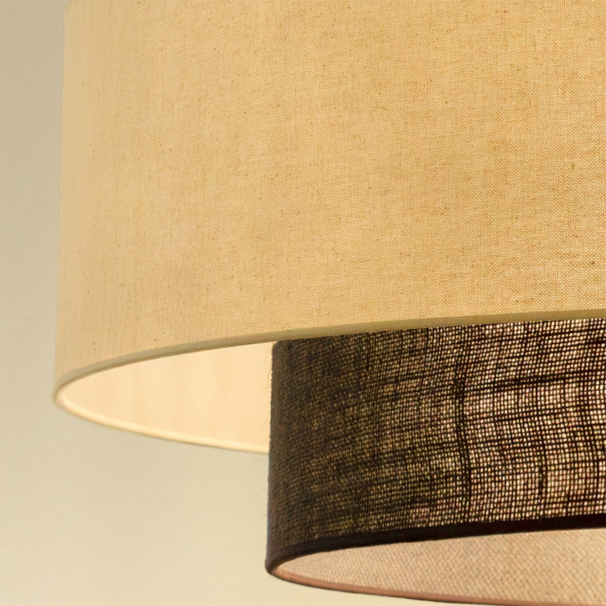 Brilagi - Zsinóros LED csillár BOHO STYLE 3xE27/15W/230V átm. 80 cm krémszínű/barna