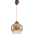 Brilagi - zsinóros LED függeszték RETRO GLASS 1xE27/60W/230V Ø 18 cm barna/füstös barna
