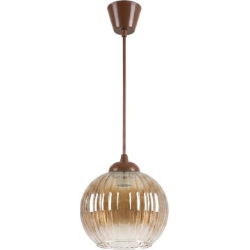 Brilagi - zsinóros LED függeszték RETRO GLASS 1xE27/60W/230V Ø 18 cm barna/füstös barna