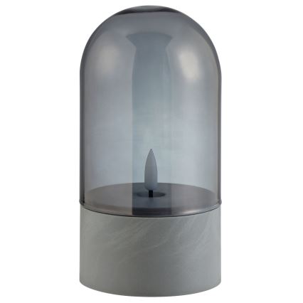 Brilliant - 2 db-os ILLUSION LED gyertya, LED/2xAA, IP44, szürke/füstölt fekete