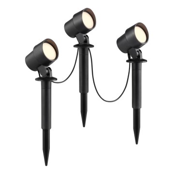 Brilliant - 3 darabos LED kültéri lámpa KAMARA LED/8,5W/230V IP44 fekete