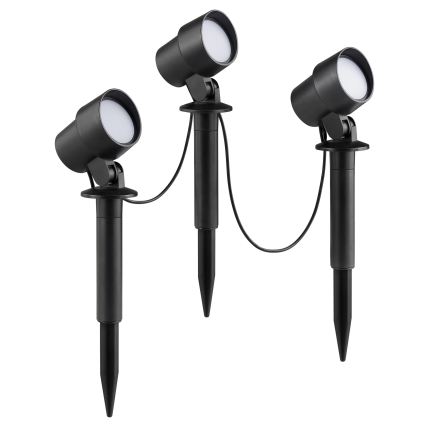 Brilliant - 3 darabos LED kültéri lámpa KAMARA LED/8,5W/230V IP44 fekete
