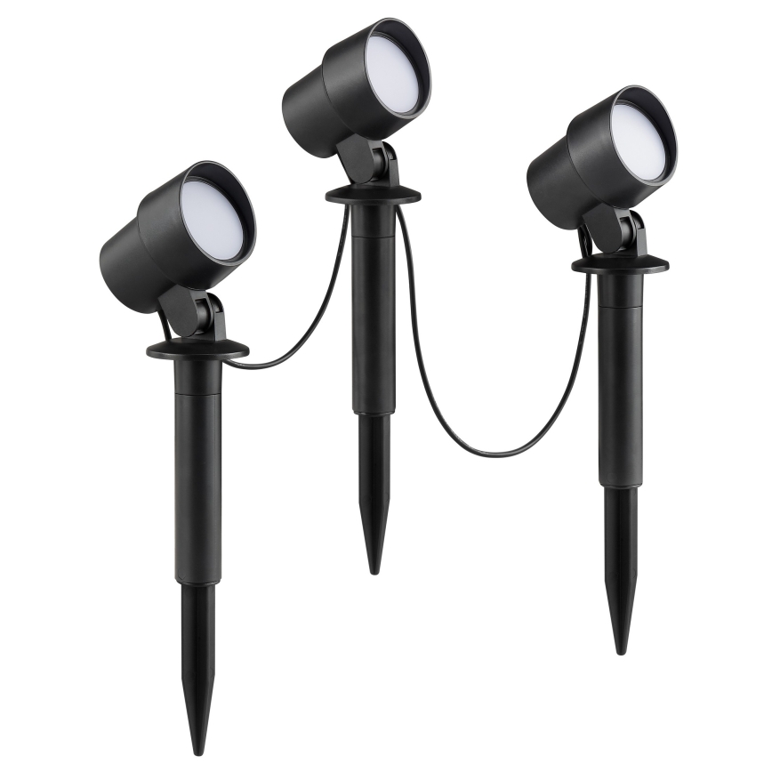 Brilliant - 3 darabos LED kültéri lámpa KAMARA LED/8,5W/230V IP44 fekete