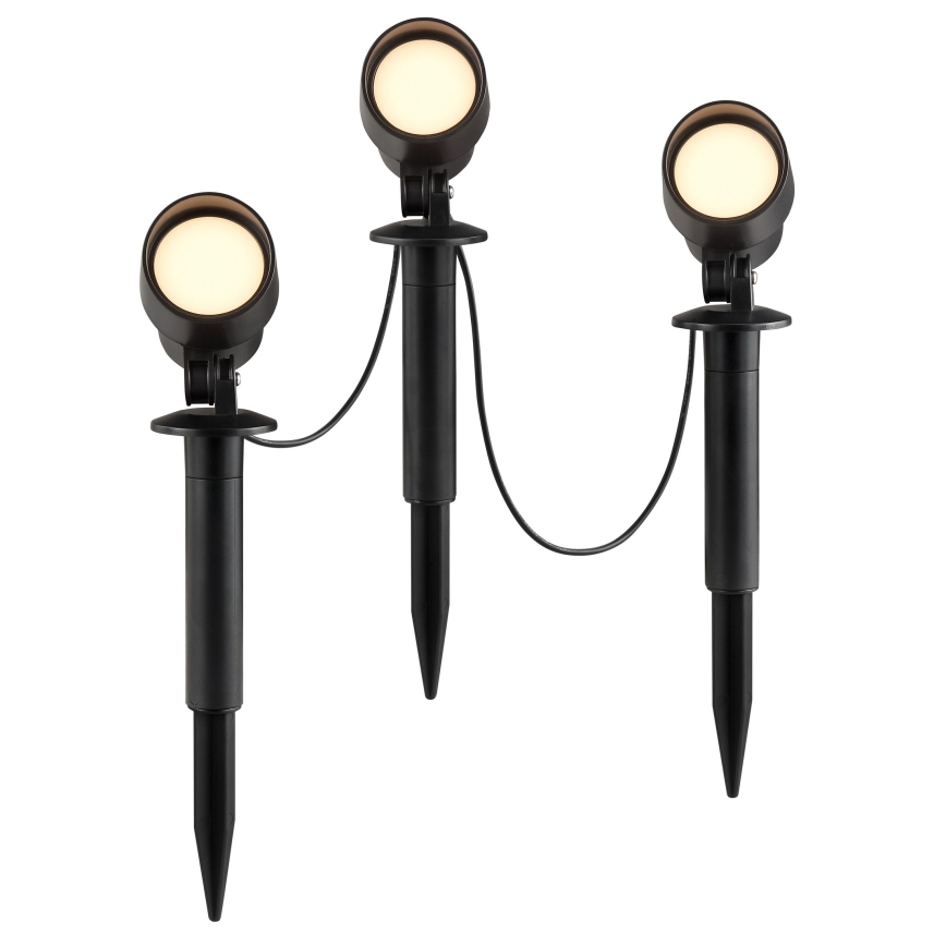 Brilliant - 3 darabos LED kültéri lámpa KAMARA LED/8,5W/230V IP44 fekete