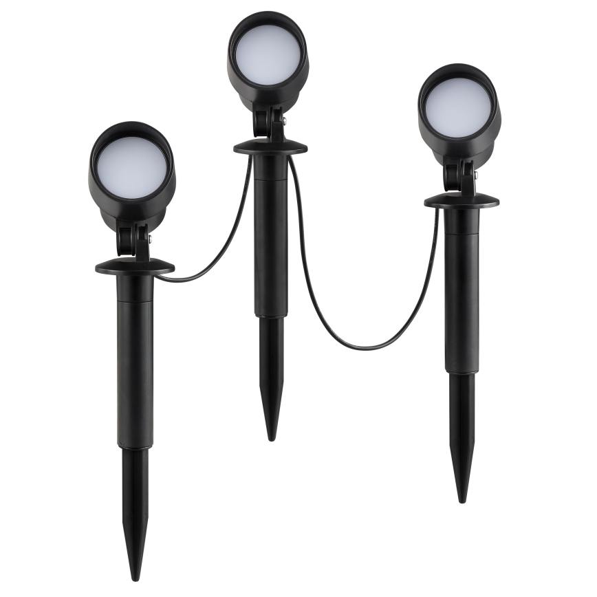 Brilliant - 3 darabos LED kültéri lámpa KAMARA LED/8,5W/230V IP44 fekete