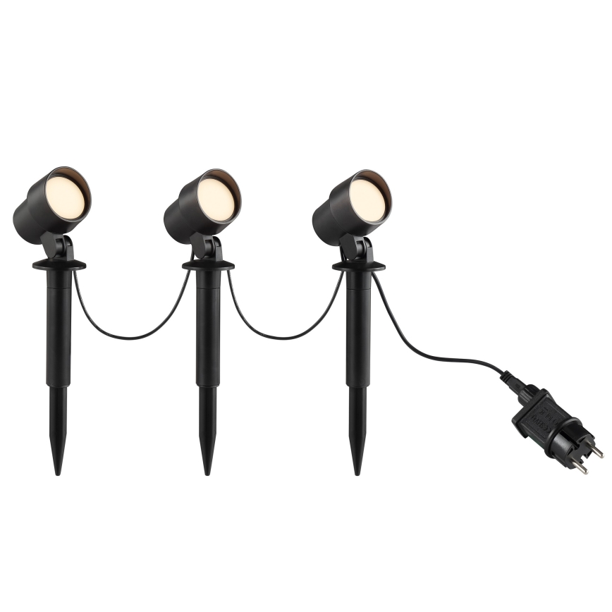 Brilliant - 3 darabos LED kültéri lámpa KAMARA LED/8,5W/230V IP44 fekete