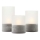 Brilliant - 3 db LED gyertya szett BOUGIE LED/2xAA IP44 szürke/fehér
