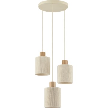 Brilliant - ARLO kábeles csillár 3xE27/20W/230V, Ø 40 cm, krémszínű